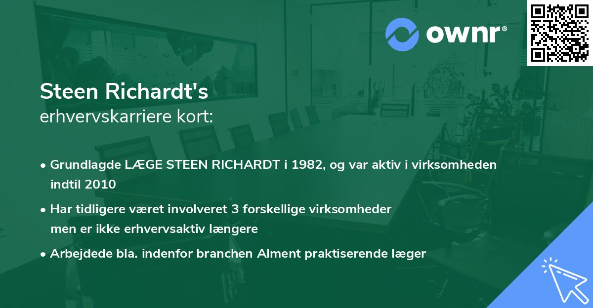 Steen Richardt's erhvervskarriere kort