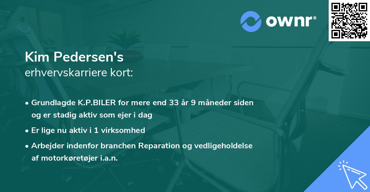 Kim Pedersen's erhvervskarriere kort