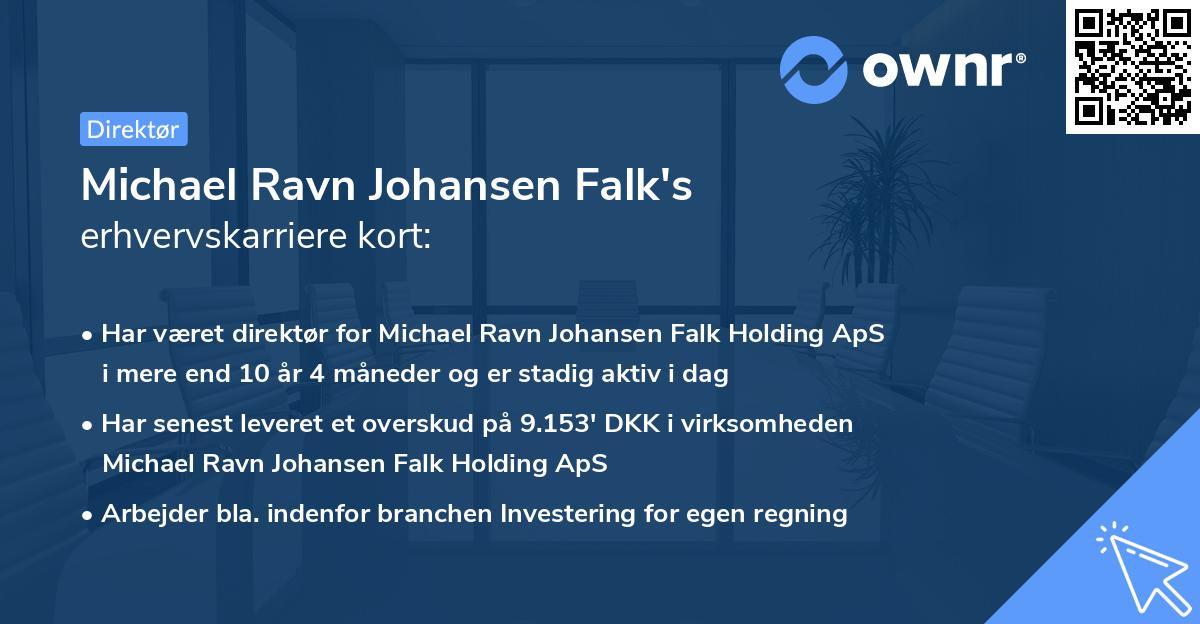 Michael Ravn Johansen Falk's erhvervskarriere kort
