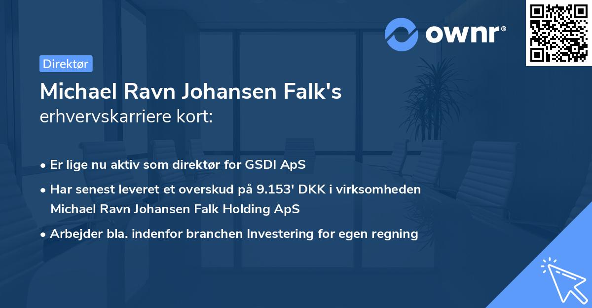Michael Ravn Johansen Falk's erhvervskarriere kort