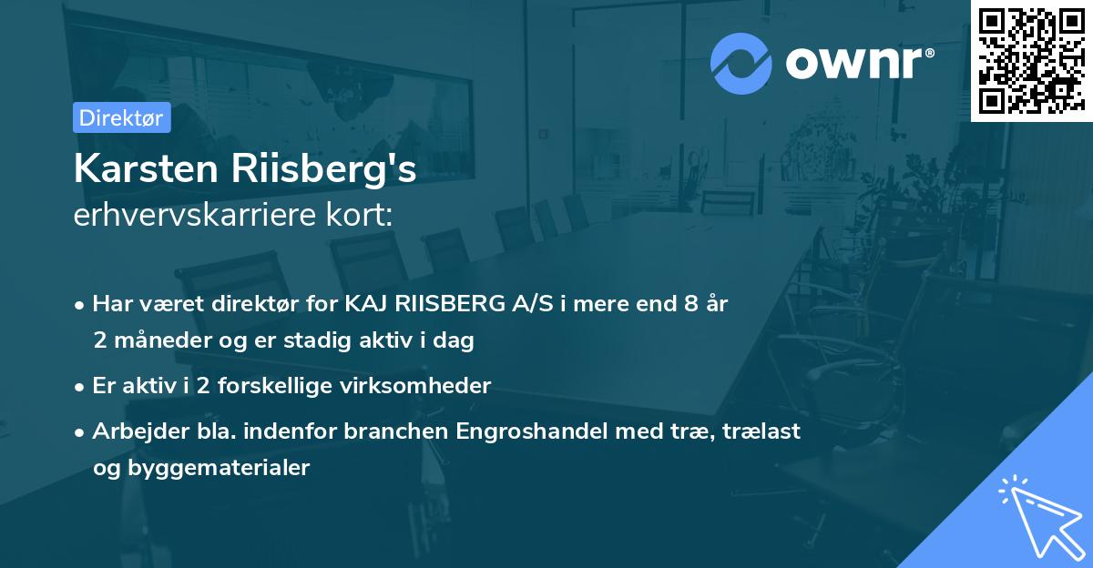 Karsten Riisberg's erhvervskarriere kort