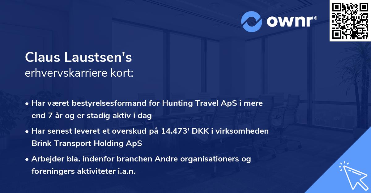 Claus Laustsen's erhvervskarriere kort