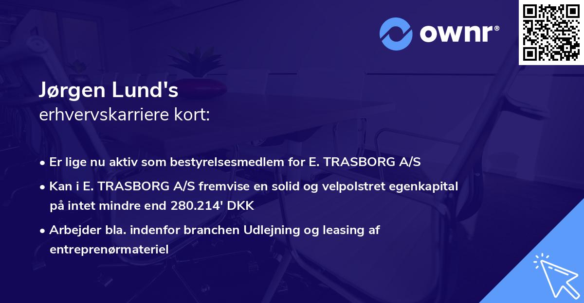Jørgen Lund's erhvervskarriere kort