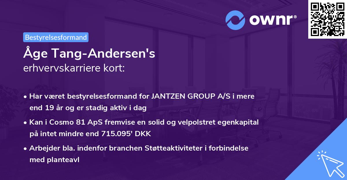 Åge Tang-Andersen's erhvervskarriere kort