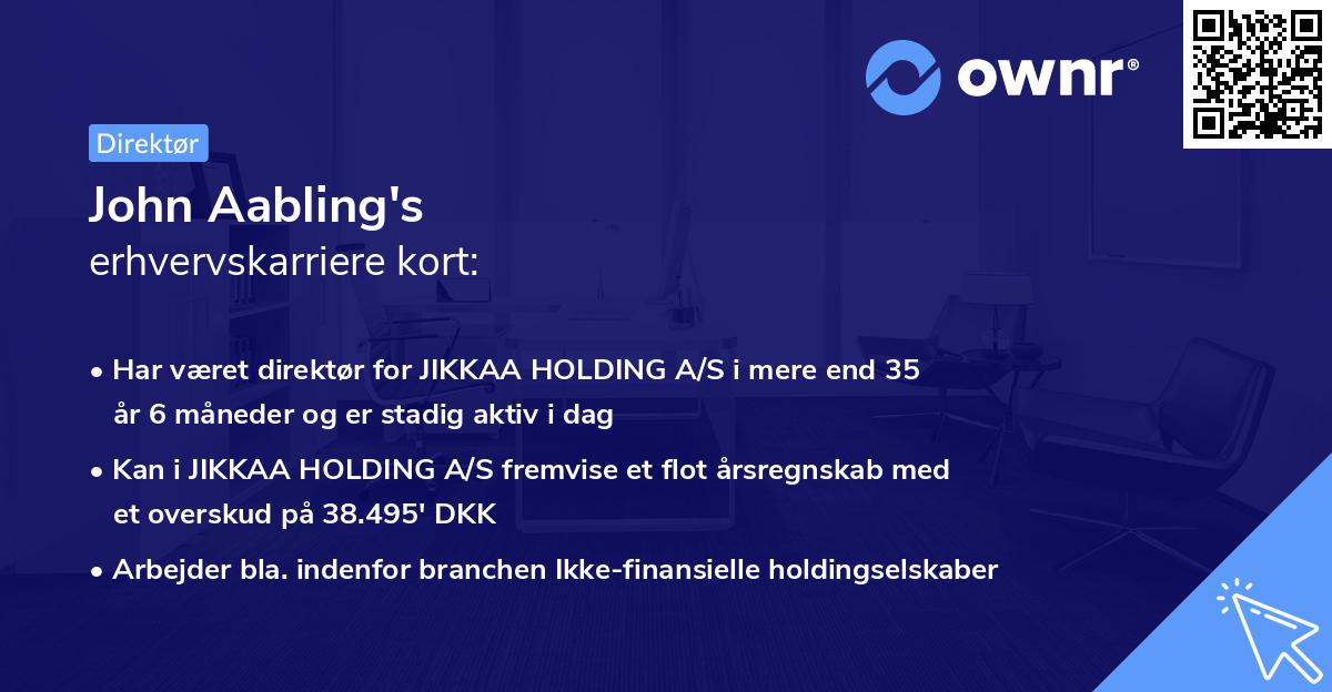 John Aabling's erhvervskarriere kort