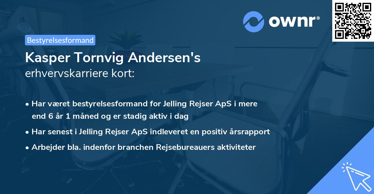 Kasper Tornvig Andersen's erhvervskarriere kort