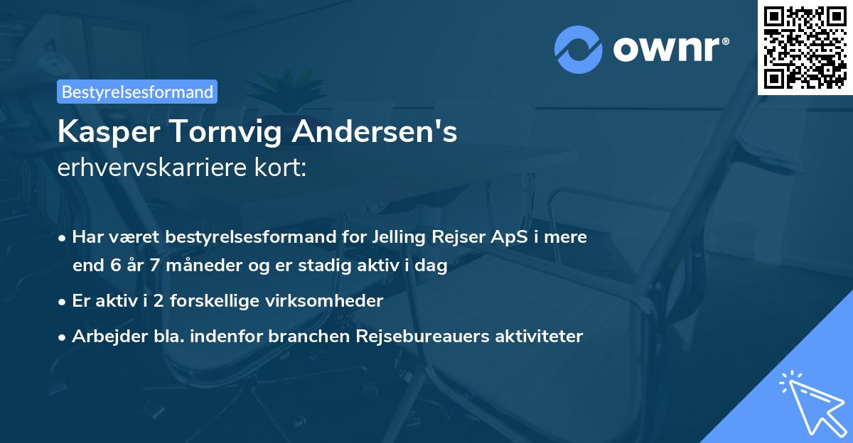 Kasper Tornvig Andersen's erhvervskarriere kort