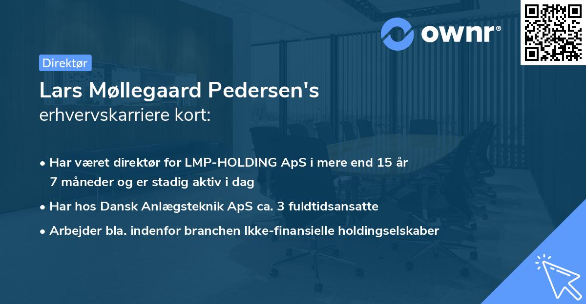Lars Møllegaard Pedersen's erhvervskarriere kort