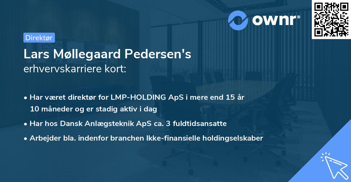 Lars Møllegaard Pedersen's erhvervskarriere kort