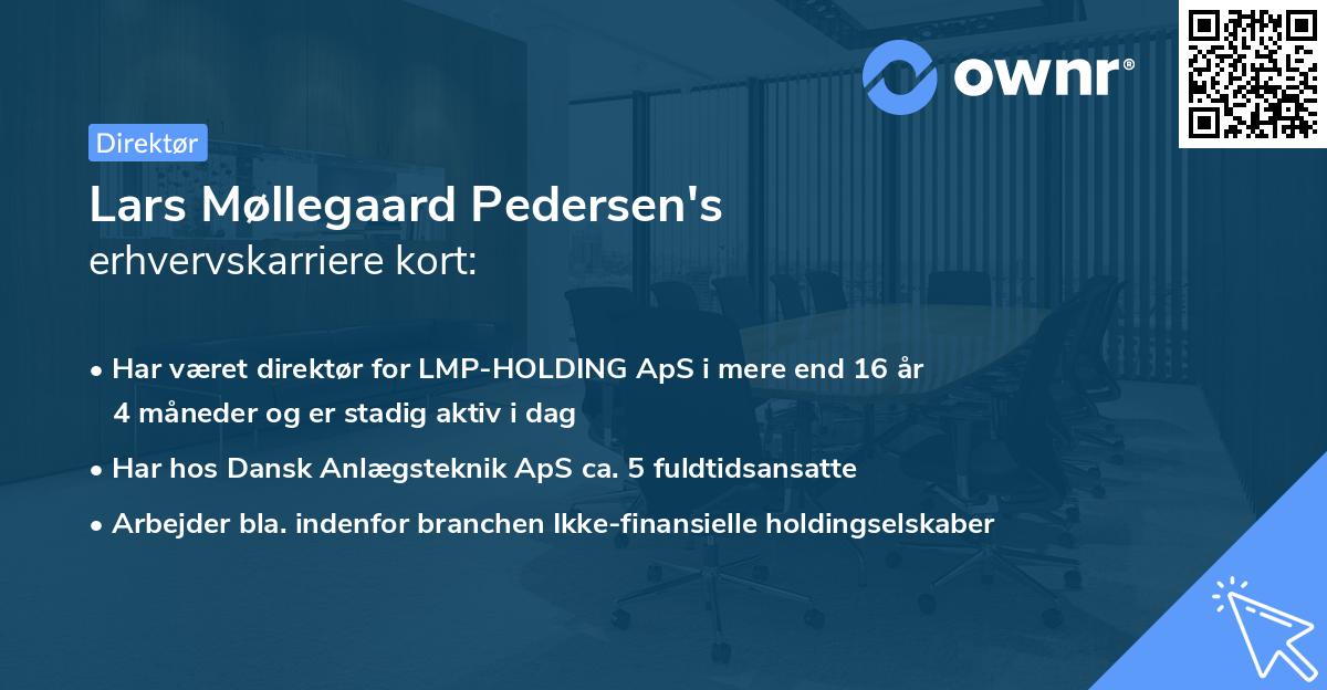 Lars Møllegaard Pedersen's erhvervskarriere kort