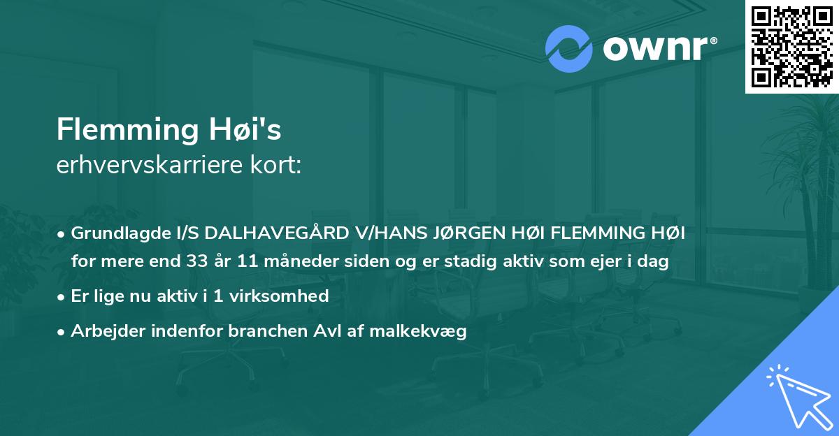 Flemming Høi's erhvervskarriere kort