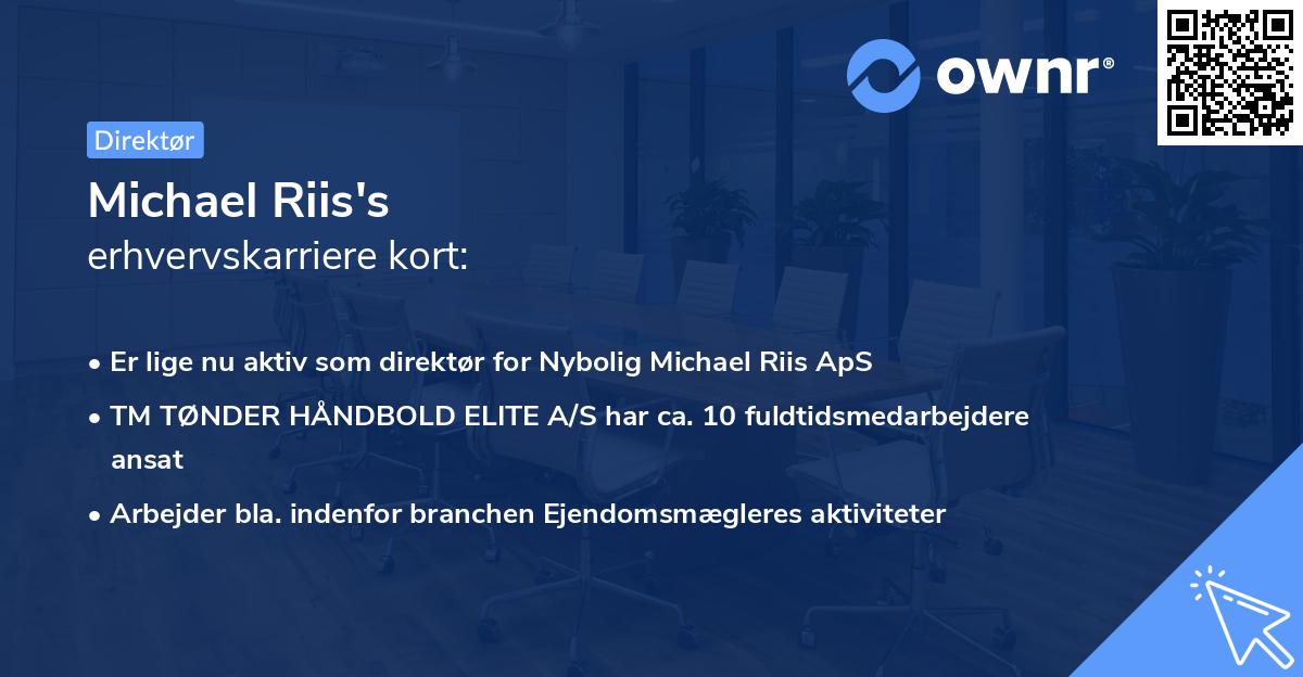 Michael Riis's erhvervskarriere kort