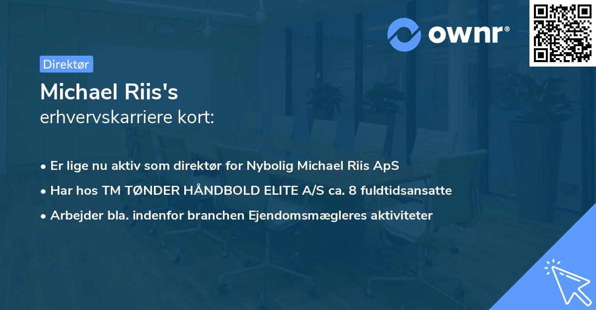 Michael Riis's erhvervskarriere kort