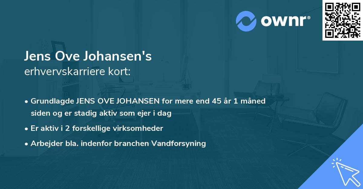 Jens Ove Johansen's erhvervskarriere kort