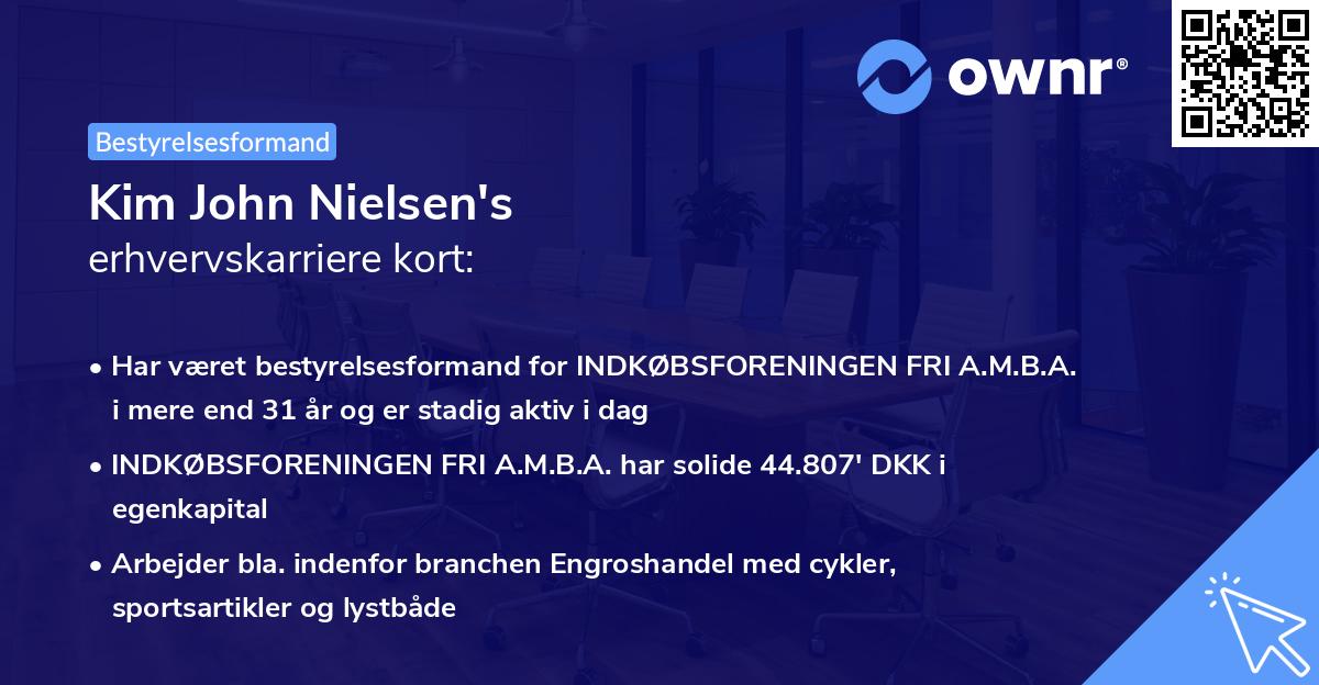 Kim John Nielsen's erhvervskarriere kort