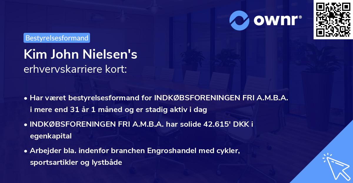 Kim John Nielsen's erhvervskarriere kort
