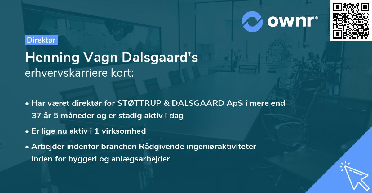 Henning Vagn Dalsgaard's erhvervskarriere kort