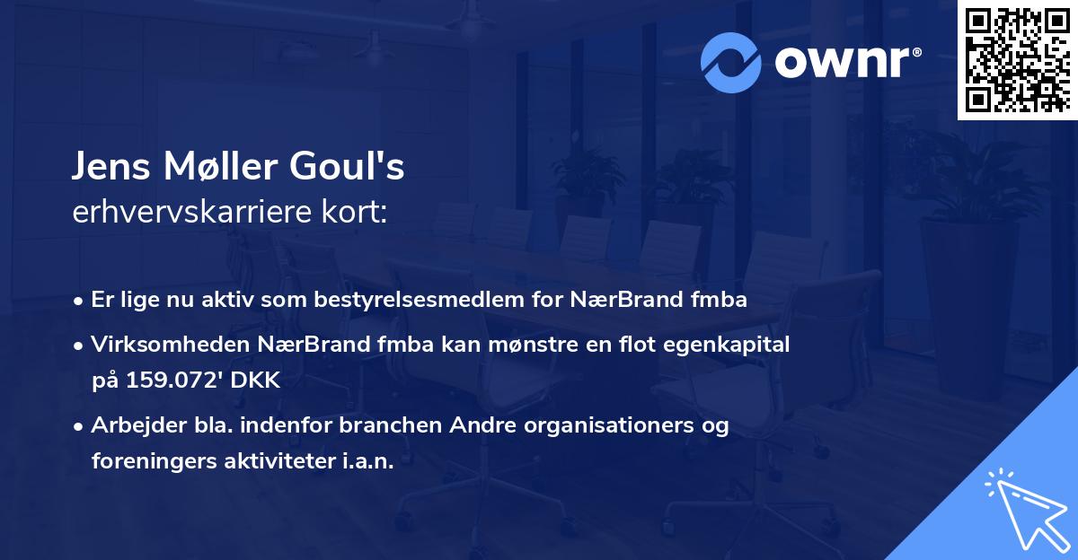Jens Møller Goul's erhvervskarriere kort