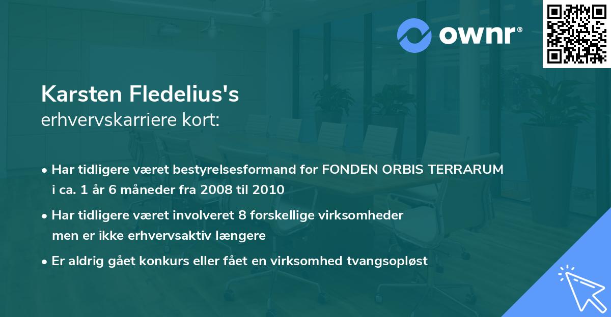 Karsten Fledelius's erhvervskarriere kort