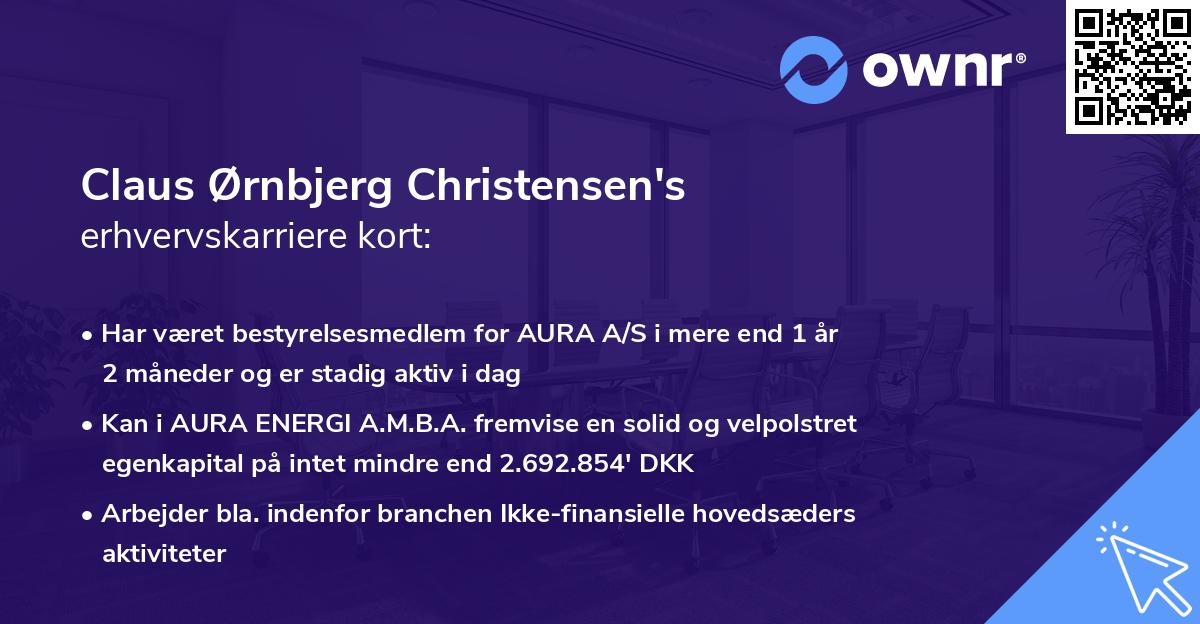 Claus Ørnbjerg Christensen's erhvervskarriere kort