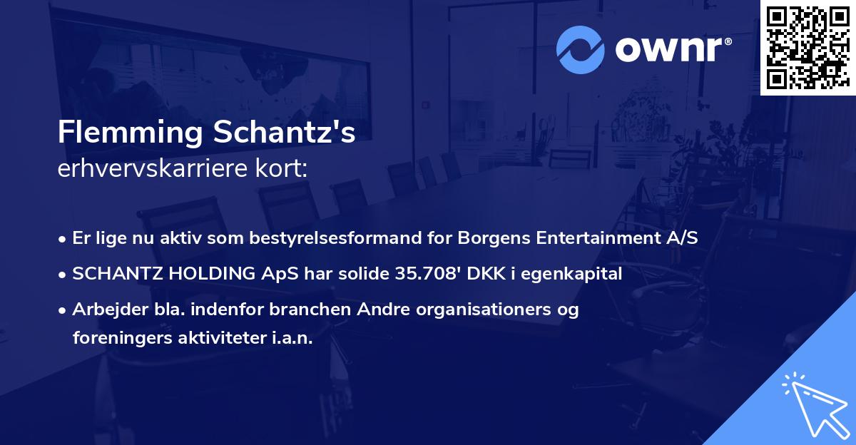 Flemming Schantz's erhvervskarriere kort