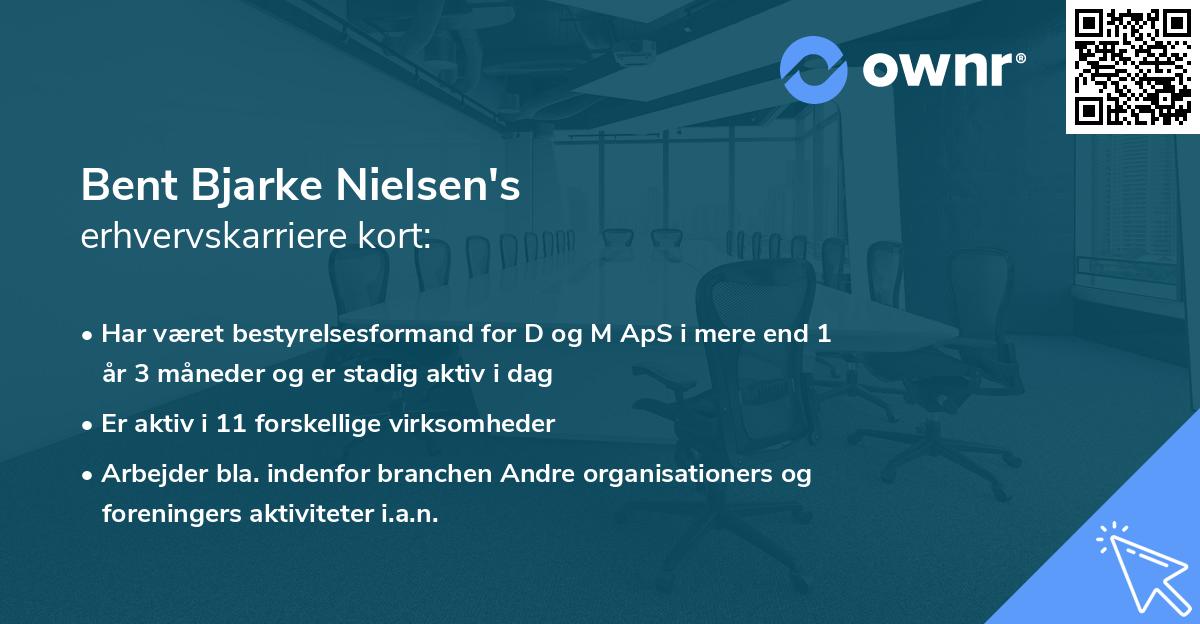 Bent Bjarke Nielsen's erhvervskarriere kort