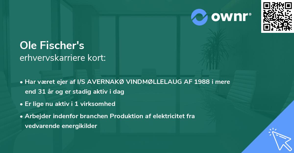 Ole Fischer's erhvervskarriere kort