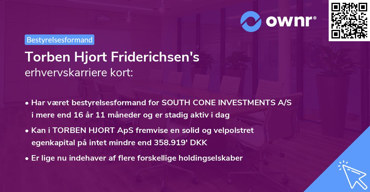 Torben Hjort Friderichsen's erhvervskarriere kort