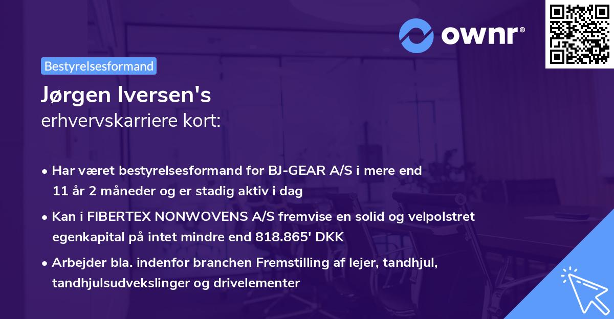 Jørgen Iversen's erhvervskarriere kort