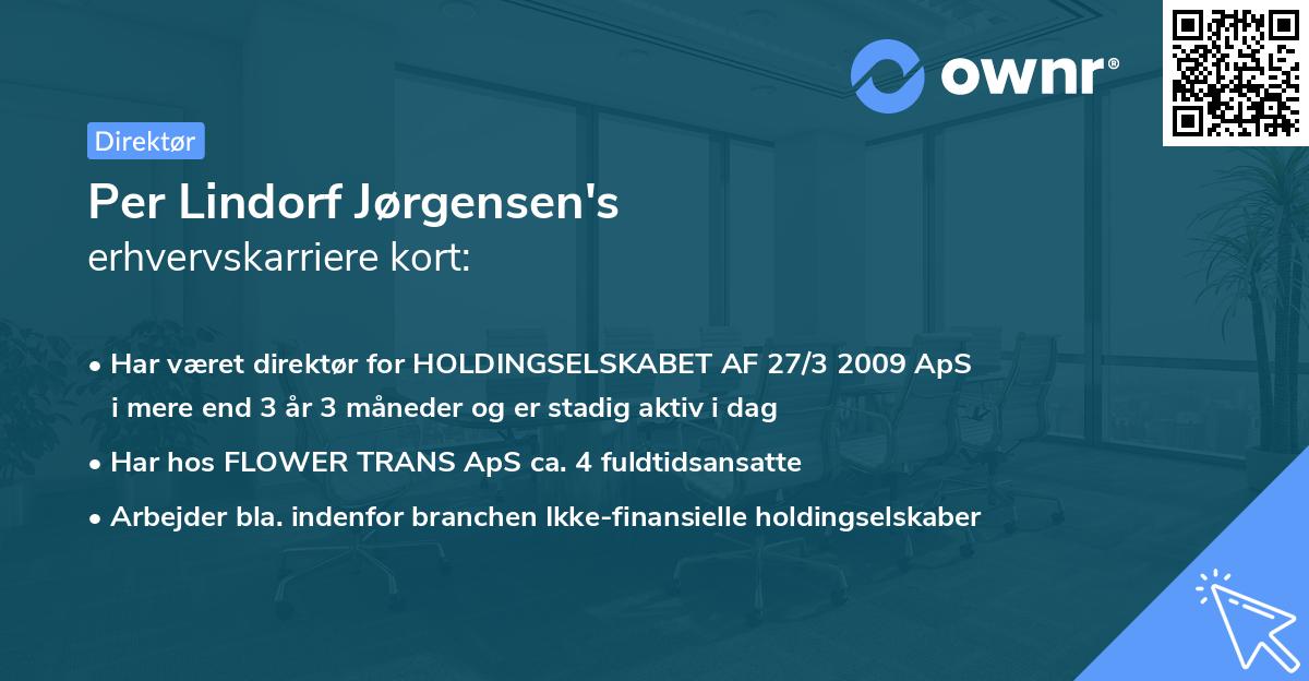 Per Lindorf Jørgensen's erhvervskarriere kort