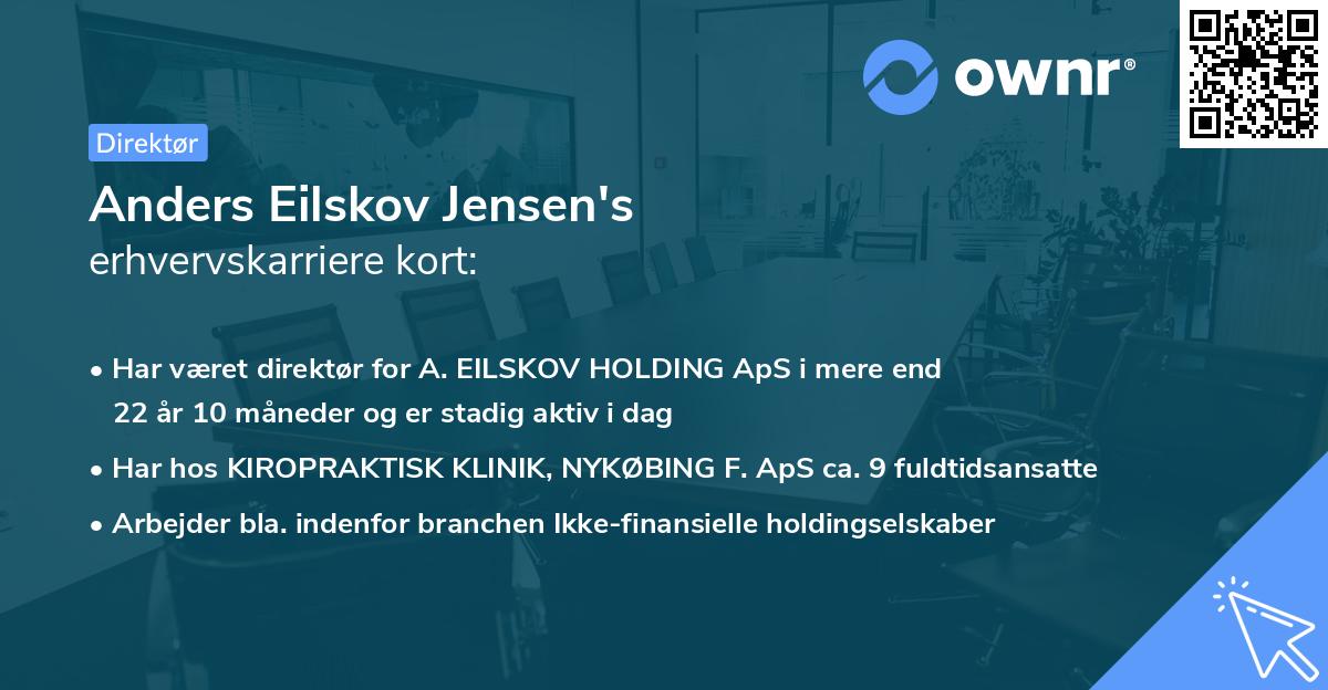 Anders Eilskov Jensen's erhvervskarriere kort