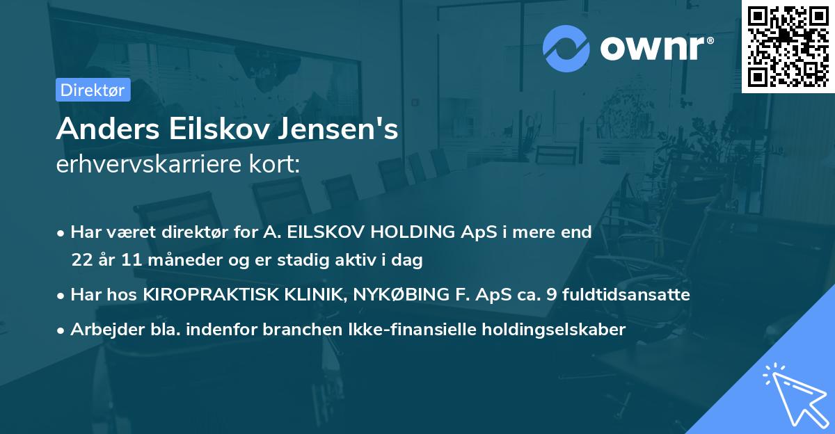 Anders Eilskov Jensen's erhvervskarriere kort