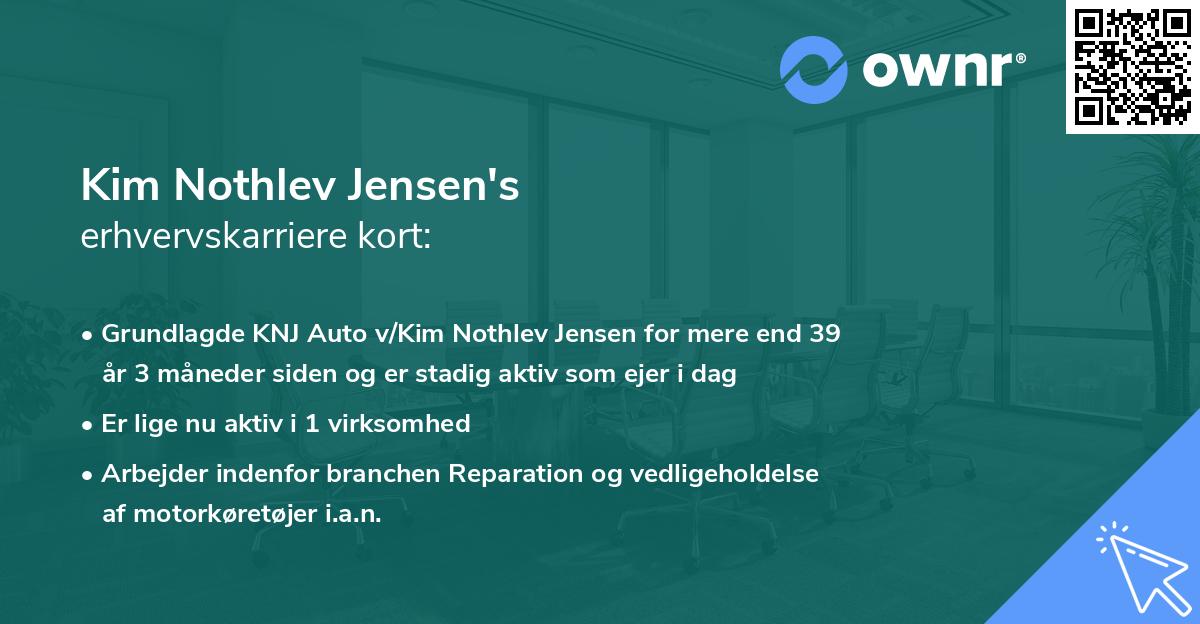 Kim Nothlev Jensen's erhvervskarriere kort