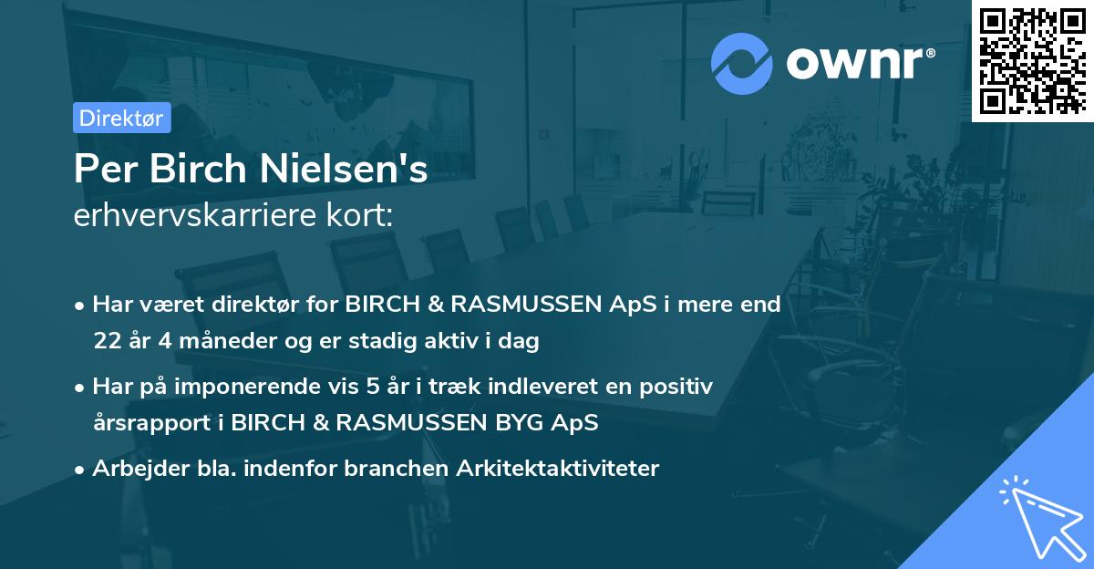 Per Birch Nielsen's erhvervskarriere kort