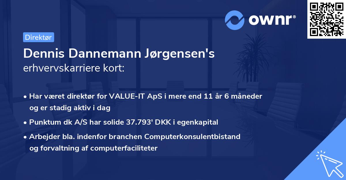 Dennis Dannemann Jørgensen's erhvervskarriere kort