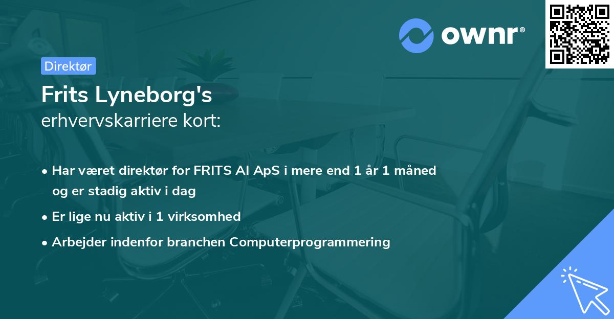 Frits Lyneborg's erhvervskarriere kort