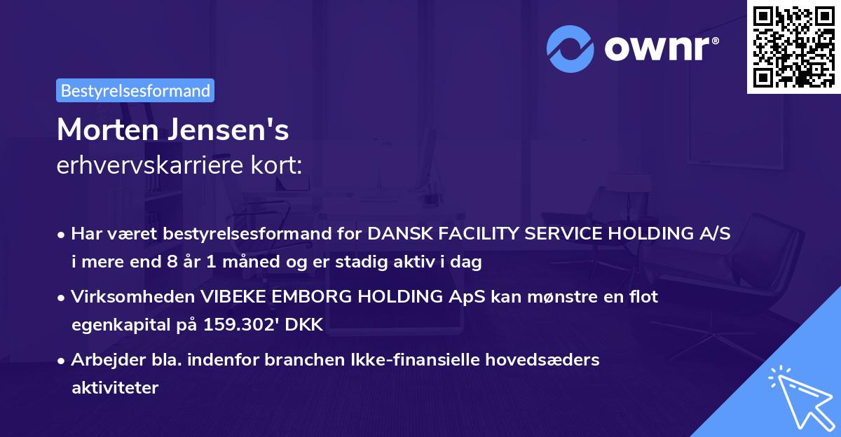 Morten Jensen's erhvervskarriere kort