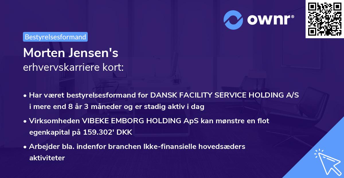Morten Jensen's erhvervskarriere kort