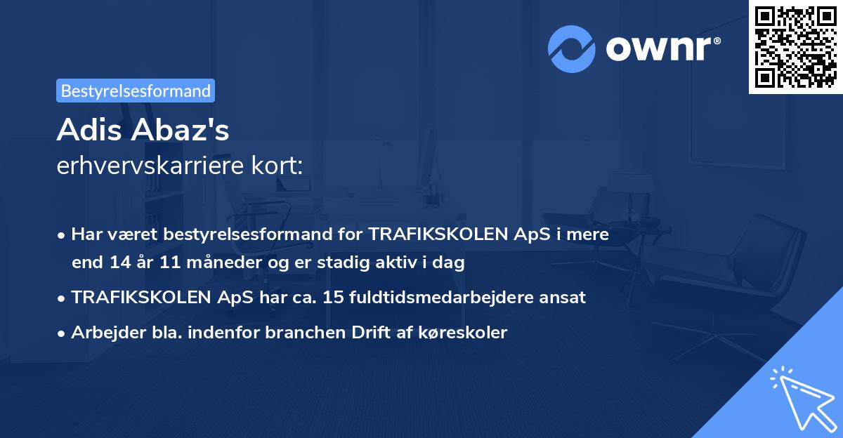 Adis Abaz's erhvervskarriere kort