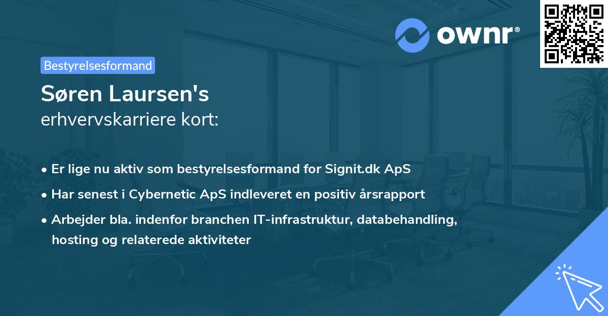 Søren Laursen's erhvervskarriere kort