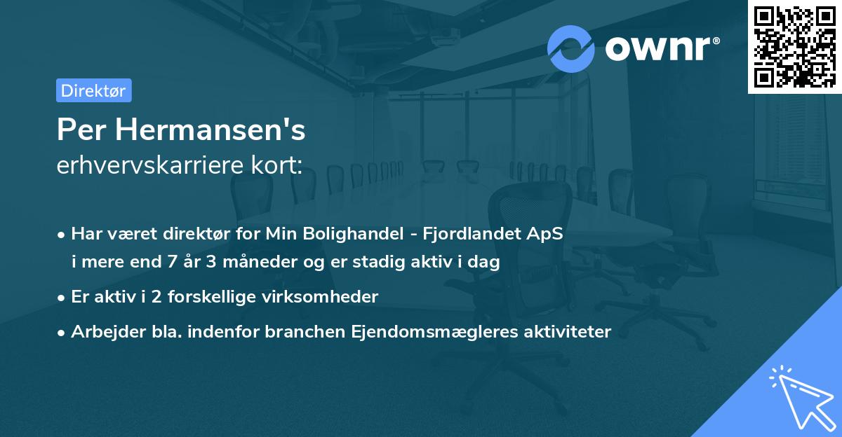 Per Hermansen's erhvervskarriere kort