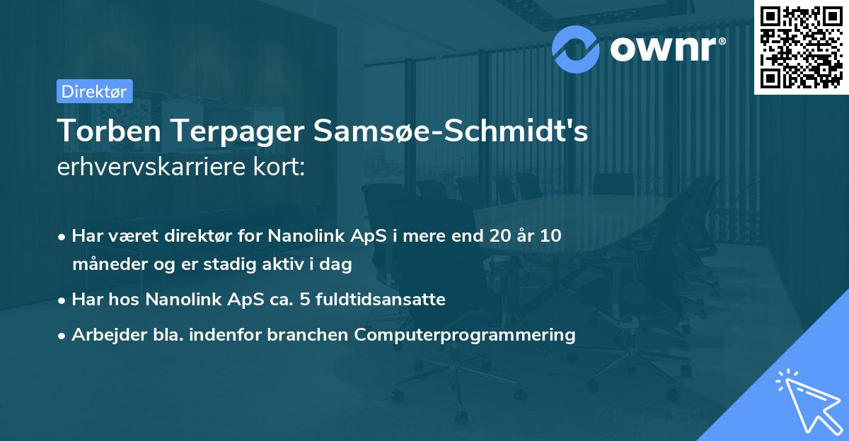 Torben Terpager Samsøe-Schmidt's erhvervskarriere kort