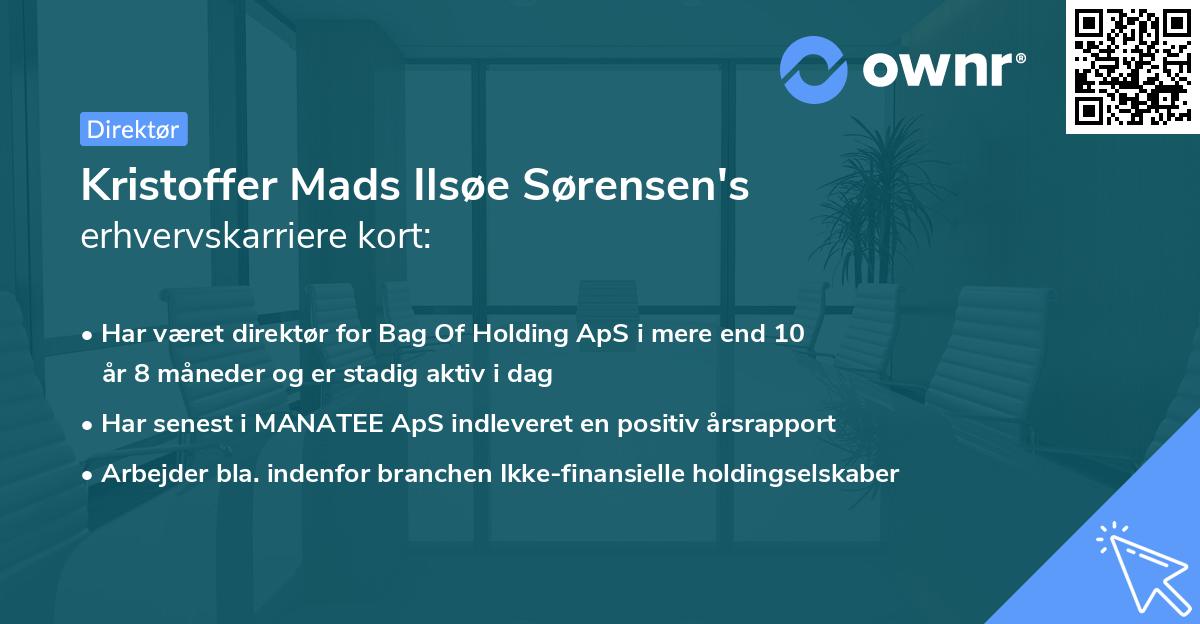 Kristoffer Mads Ilsøe Sørensen's erhvervskarriere kort