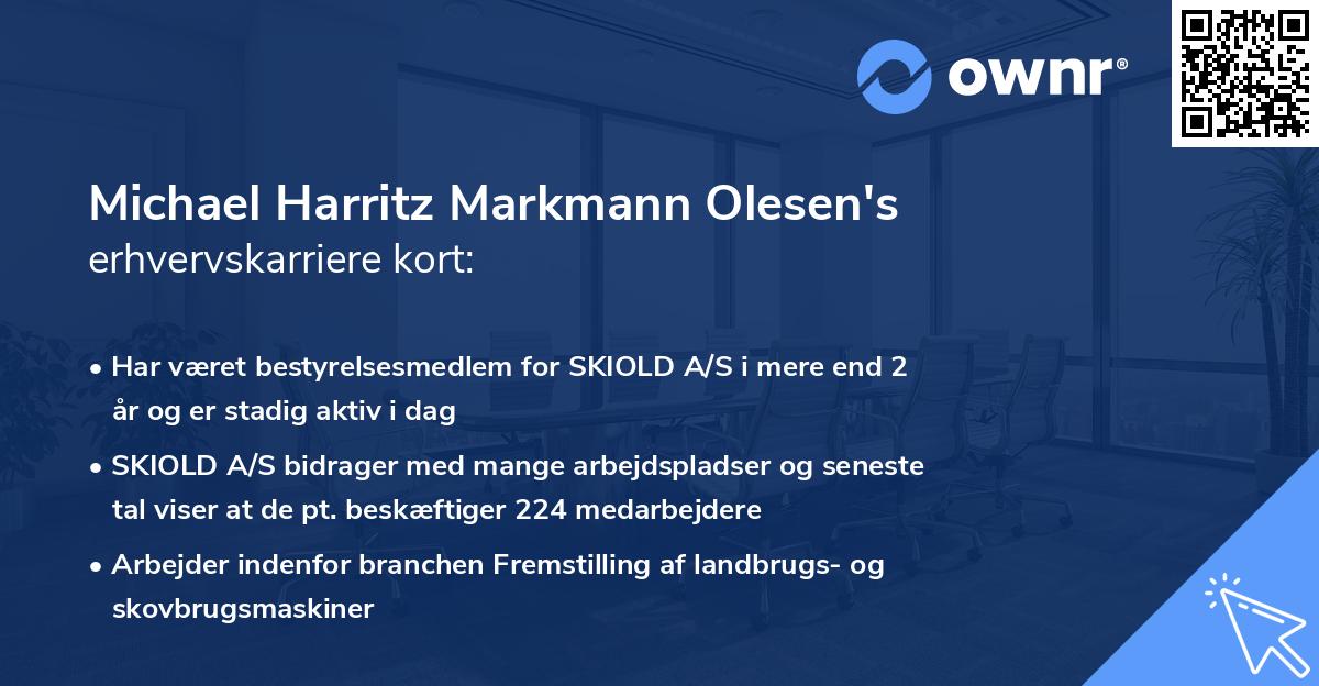 Michael Harritz Markmann Olesen's erhvervskarriere kort