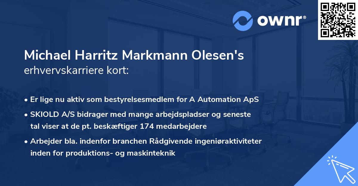 Michael Harritz Markmann Olesen's erhvervskarriere kort