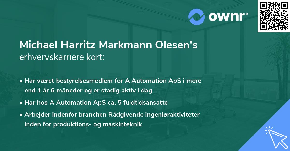 Michael Harritz Markmann Olesen's erhvervskarriere kort
