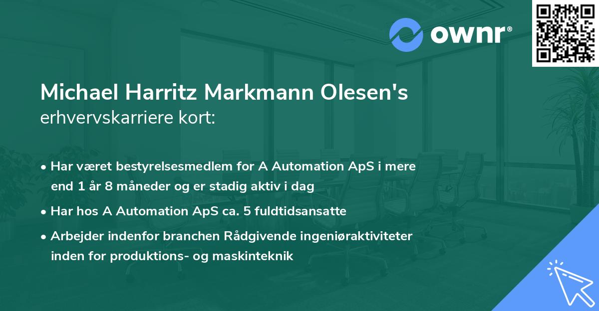 Michael Harritz Markmann Olesen's erhvervskarriere kort