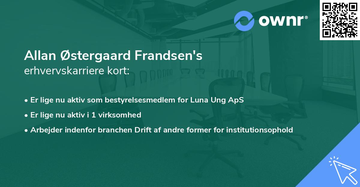 Allan Østergaard Frandsen's erhvervskarriere kort