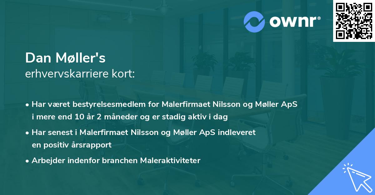 Dan Møller's erhvervskarriere kort