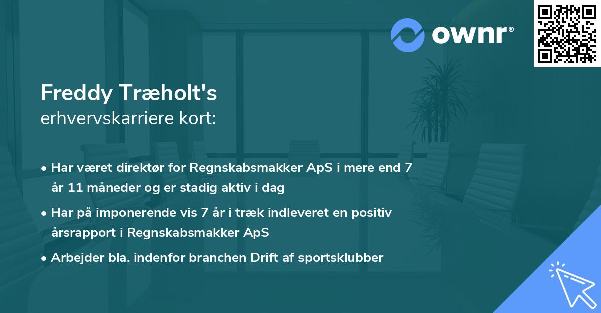 Freddy Træholt's erhvervskarriere kort